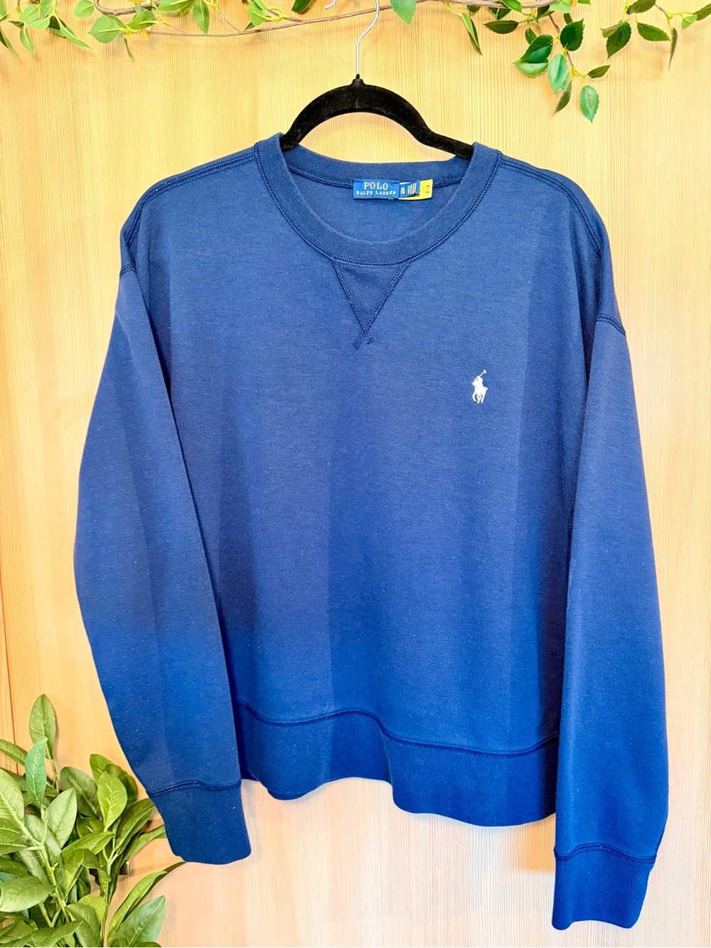 Polo by Ralph Lauren Navy Crewneck Sweatshirt with Pony Logo